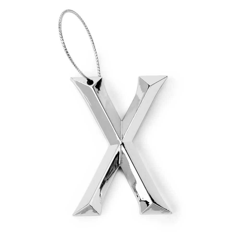 NWT Metallic Monogram Ornaments "X"